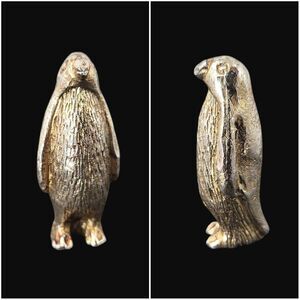 Penguin Metal Figurine Vintage Very Heavy 1.5" Game Piece  Miniature Collectible